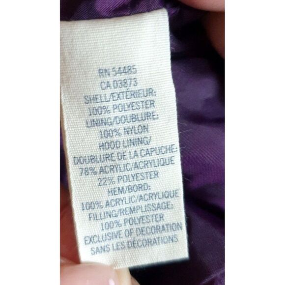 American Eagle Womens Hooded Vest M Blue Puffer Vest Faux Fur Hood - Picture 8 of 10